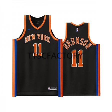 Camiseta Hombre NBA New York Knicks Jalen Brunson 11 Nike 2022-23 City Edition Negro Swingman